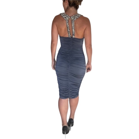 Jovani Cocktail Dress Gray - Picture 4 of 4